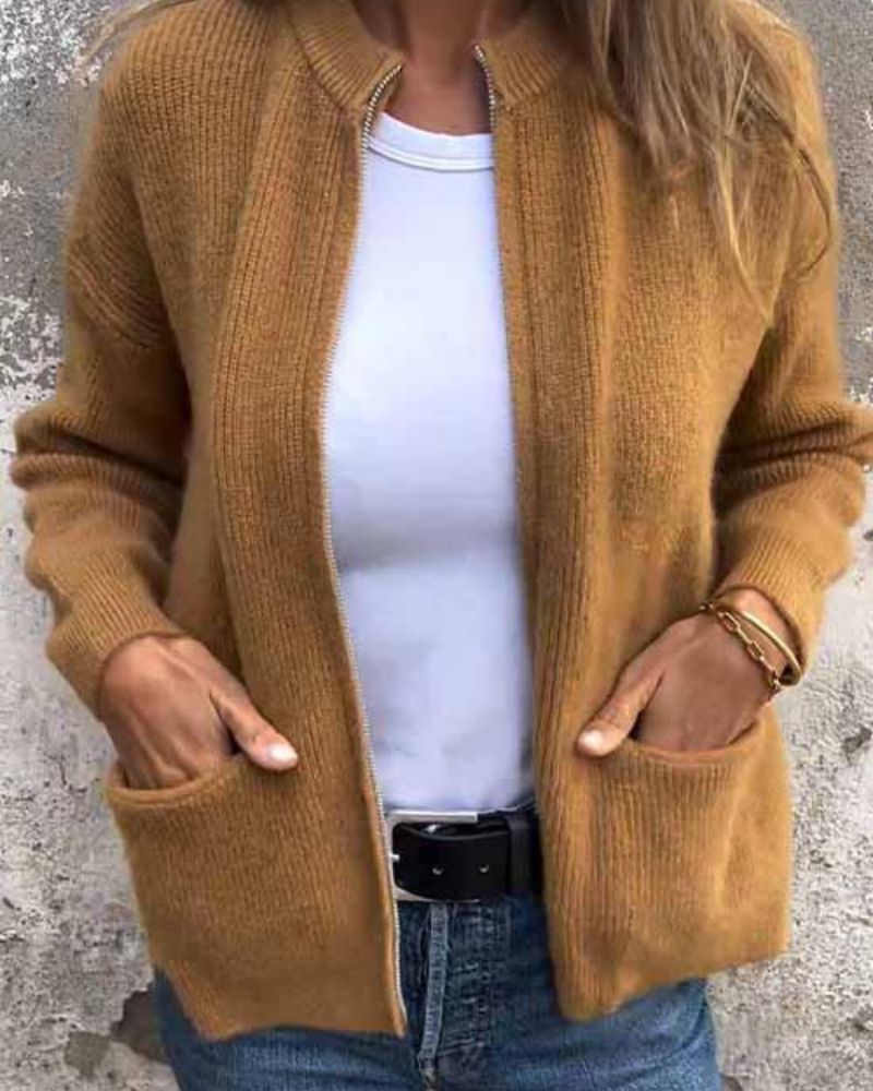 Nora I Everyday Cardigan With Zipper