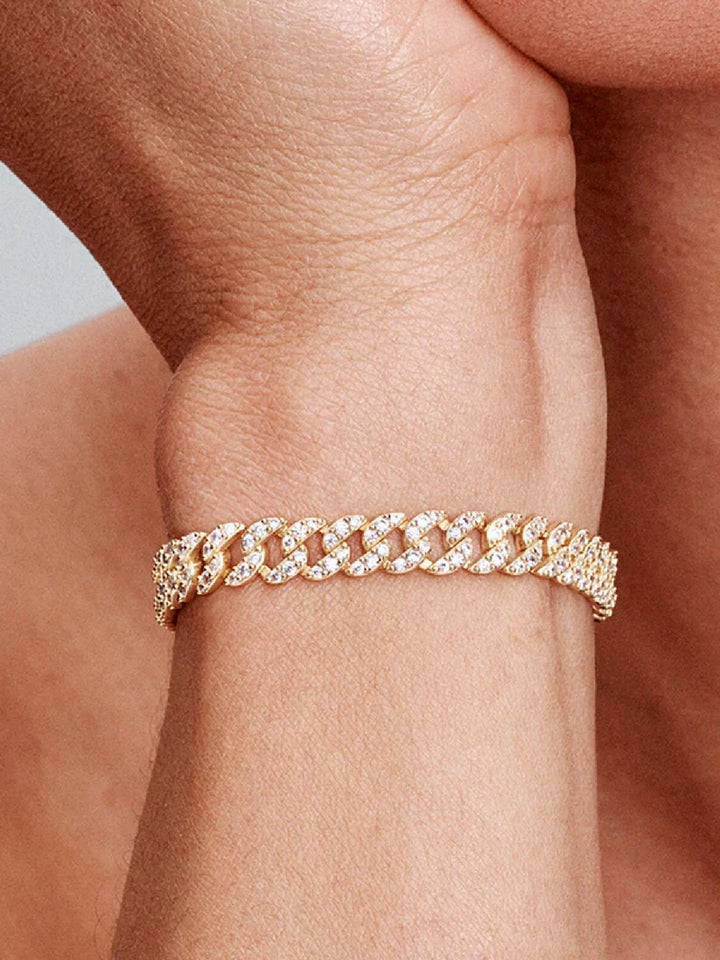 AURO | Cuban Statement Moissanite Bracelet