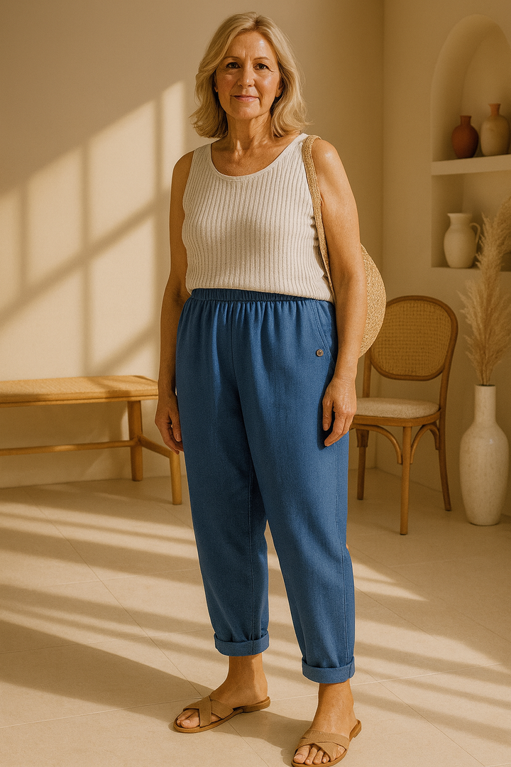 Elara | Lightweight Linen-Cotton Pants