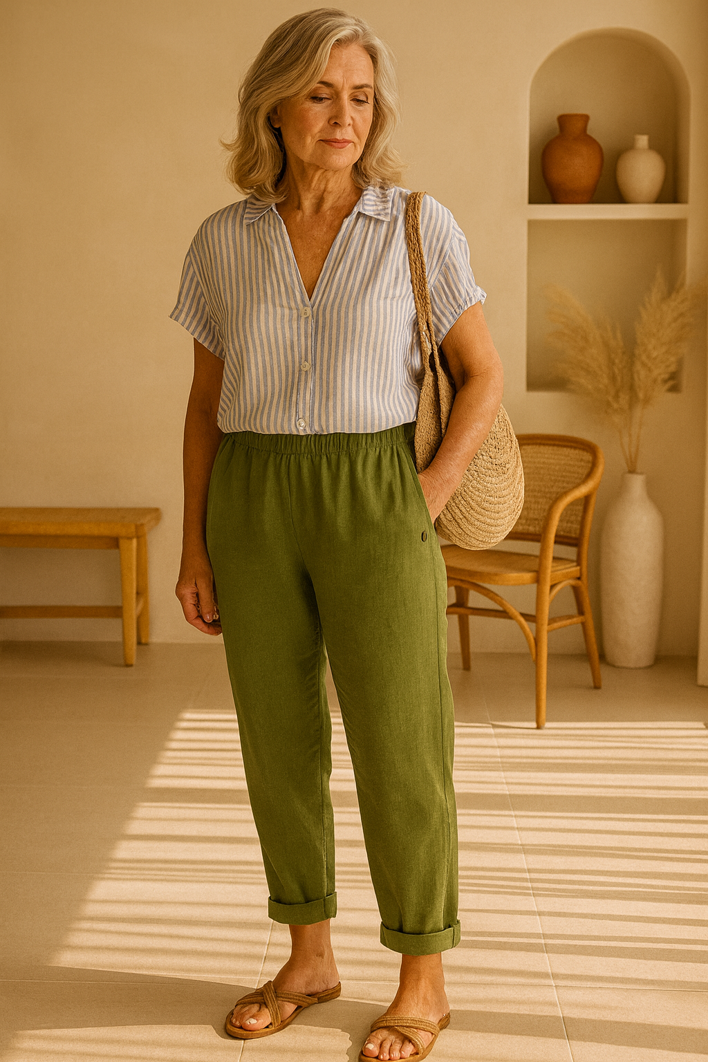Elara | Lightweight Linen-Cotton Pants