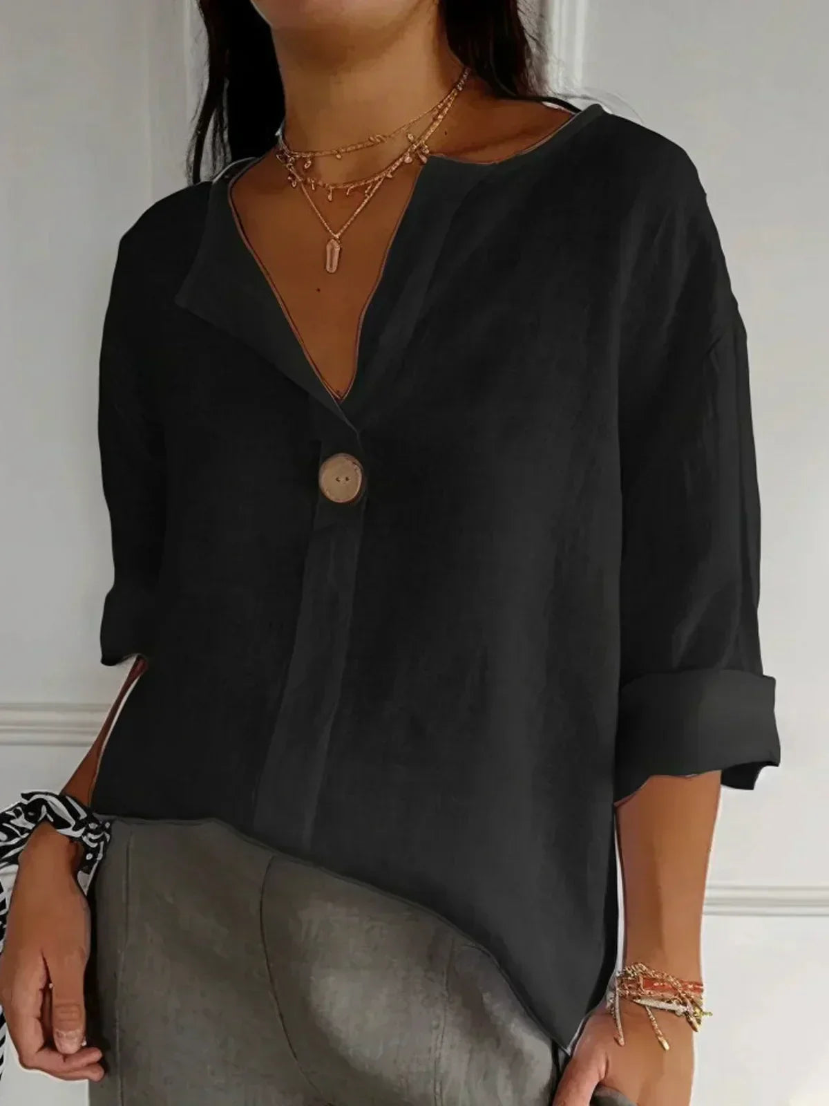 Sofia Casual V-neck Blouse