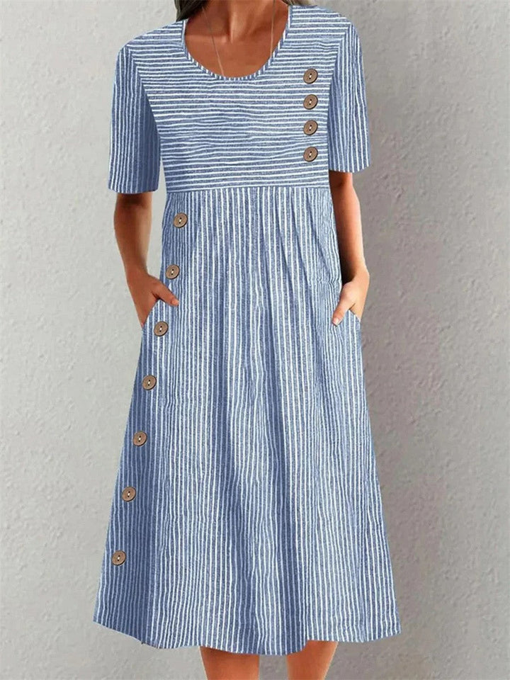 Billie | Striped Midi Dress