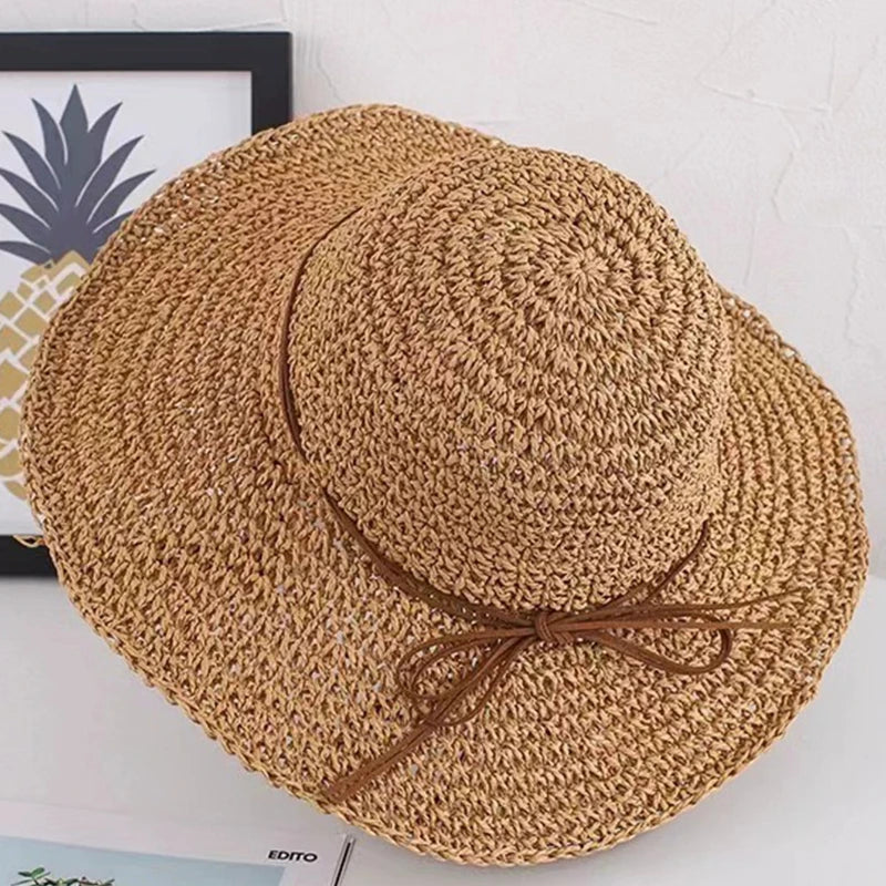 Shelly I Korean-Style Straw Beach Hat for Women