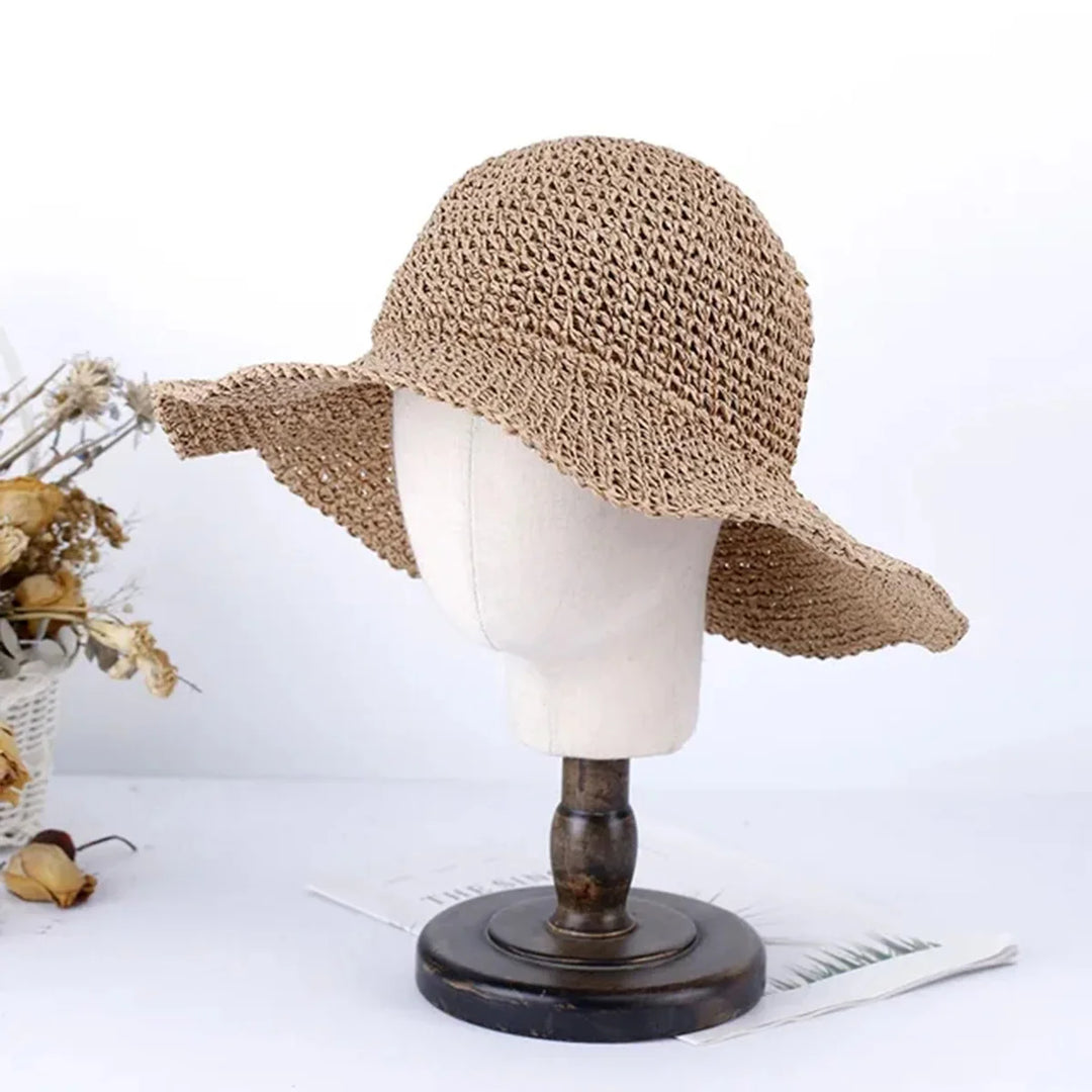 Shelly I Korean-Style Straw Beach Hat for Women
