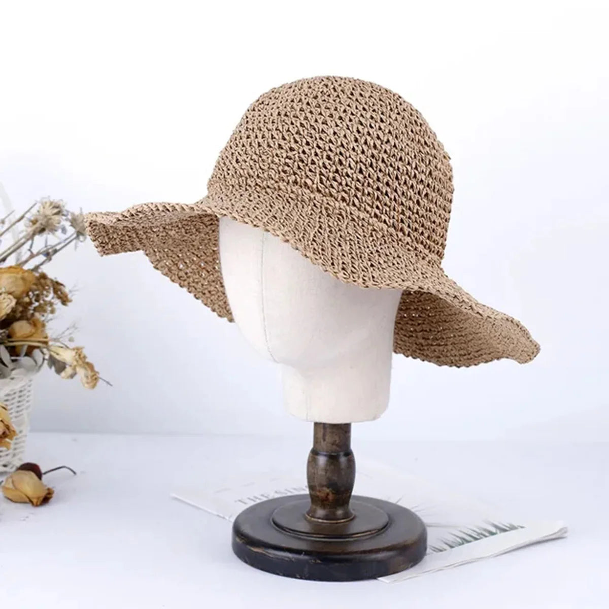 Shelly Korean-Style Straw Beach Hat for Women