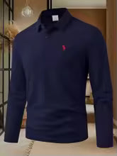Atlas | Men’s High-End Embroidered Long Sleeve Polo