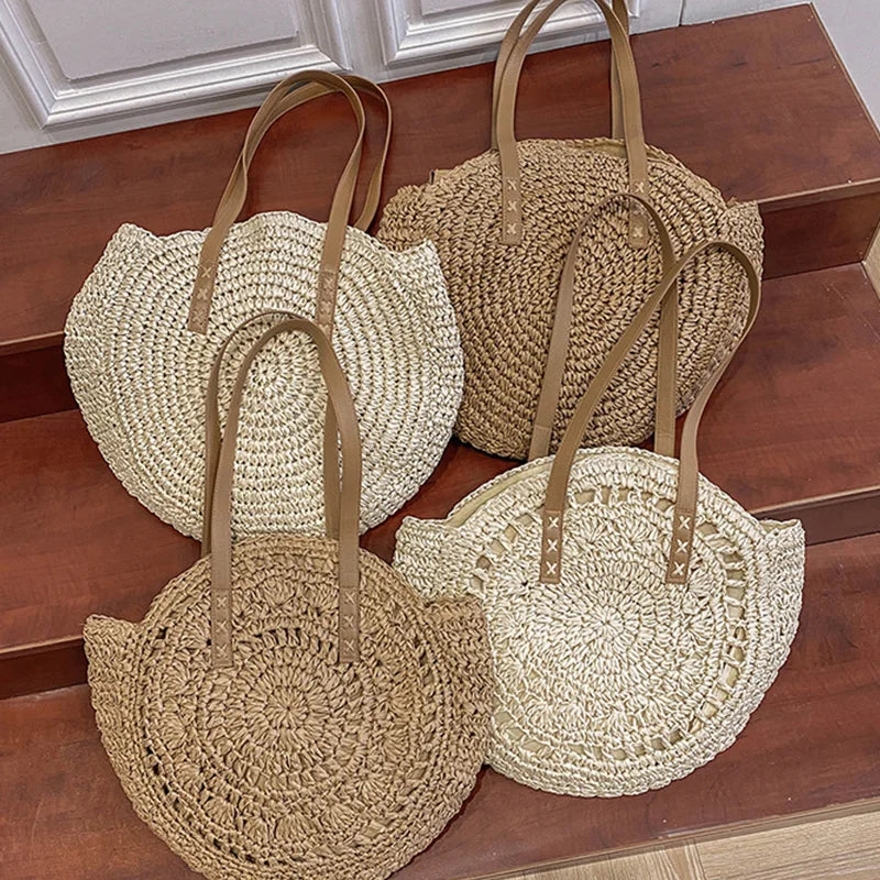 Madison I Summer Round Straw Bag