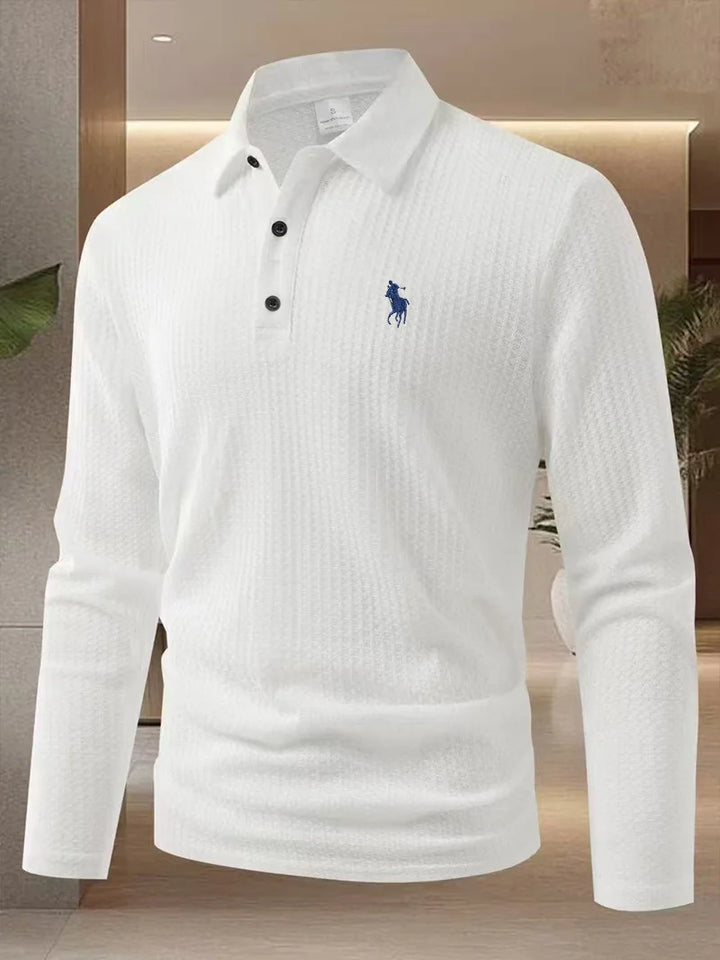 Atlas | Men’s High-End Embroidered Long Sleeve Polo