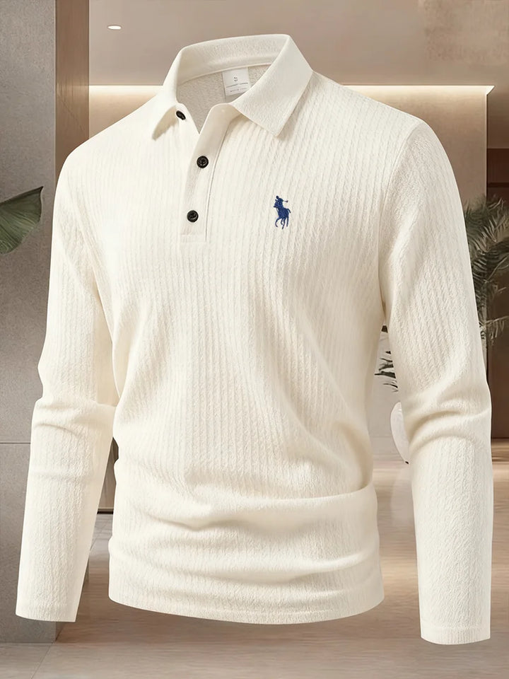 Atlas | Men’s High-End Embroidered Long Sleeve Polo