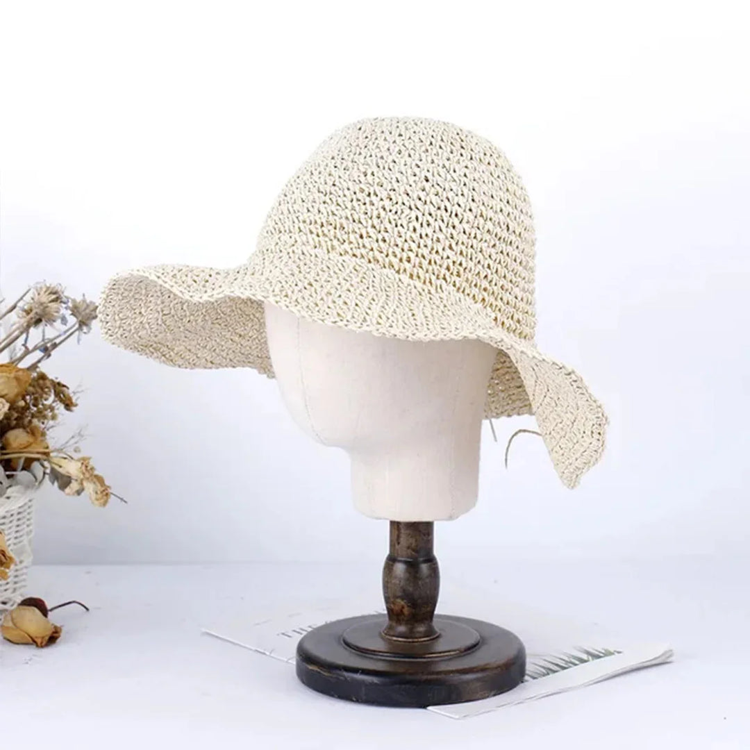 Shelly I Korean-Style Straw Beach Hat for Women