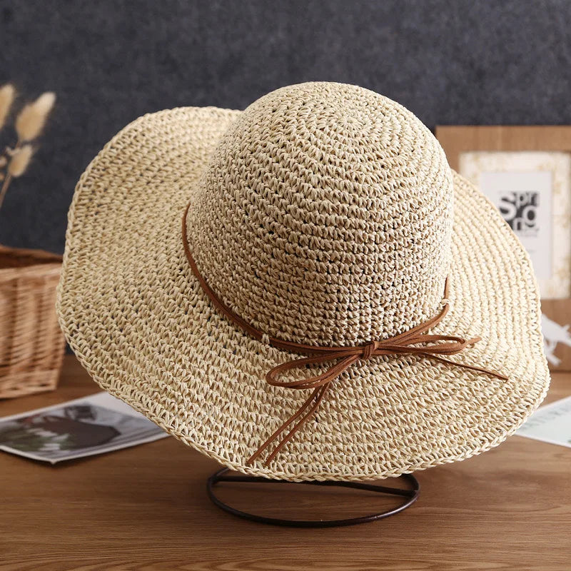 Shelly I Korean-Style Straw Beach Hat for Women