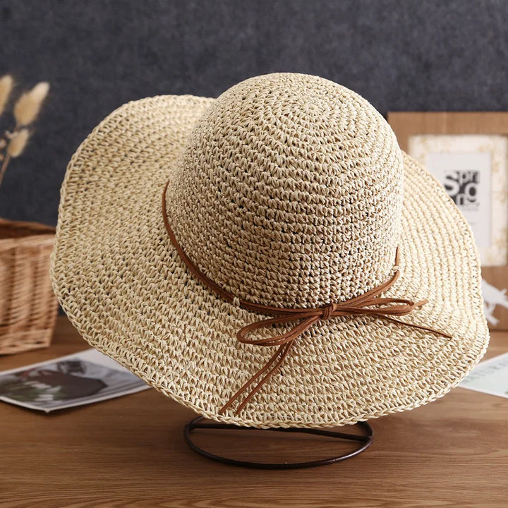 Shelly I Korean-Style Straw Beach Hat for Women