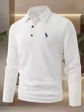 Atlas | Men’s High-End Embroidered Long Sleeve Polo