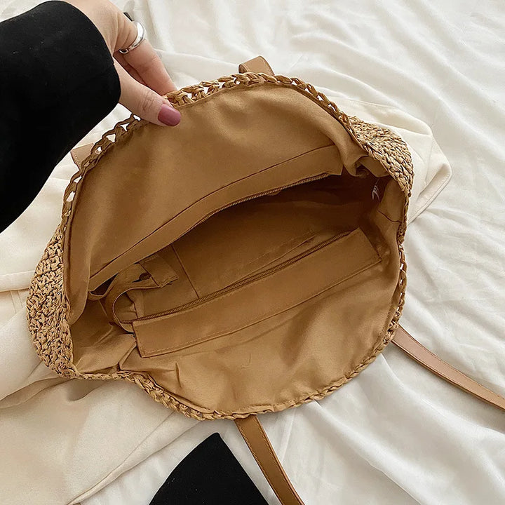Madison I Summer Round Straw Bag