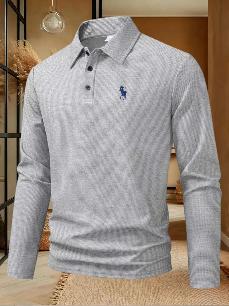 Atlas | Men’s High-End Embroidered Long Sleeve Polo