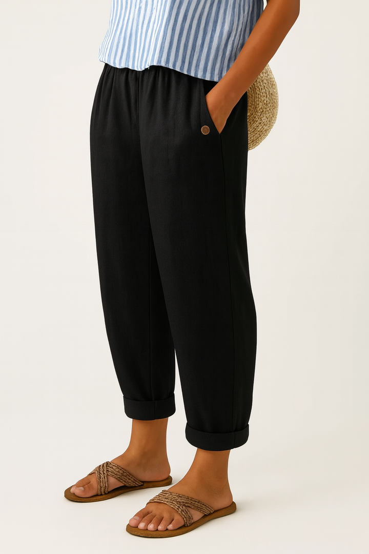 Elara | Lightweight Linen-Cotton Pants