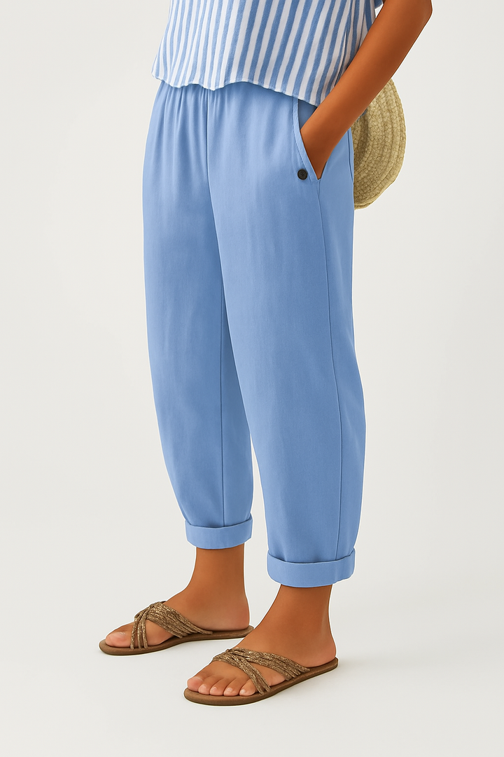 Elara | Lightweight Linen-Cotton Pants
