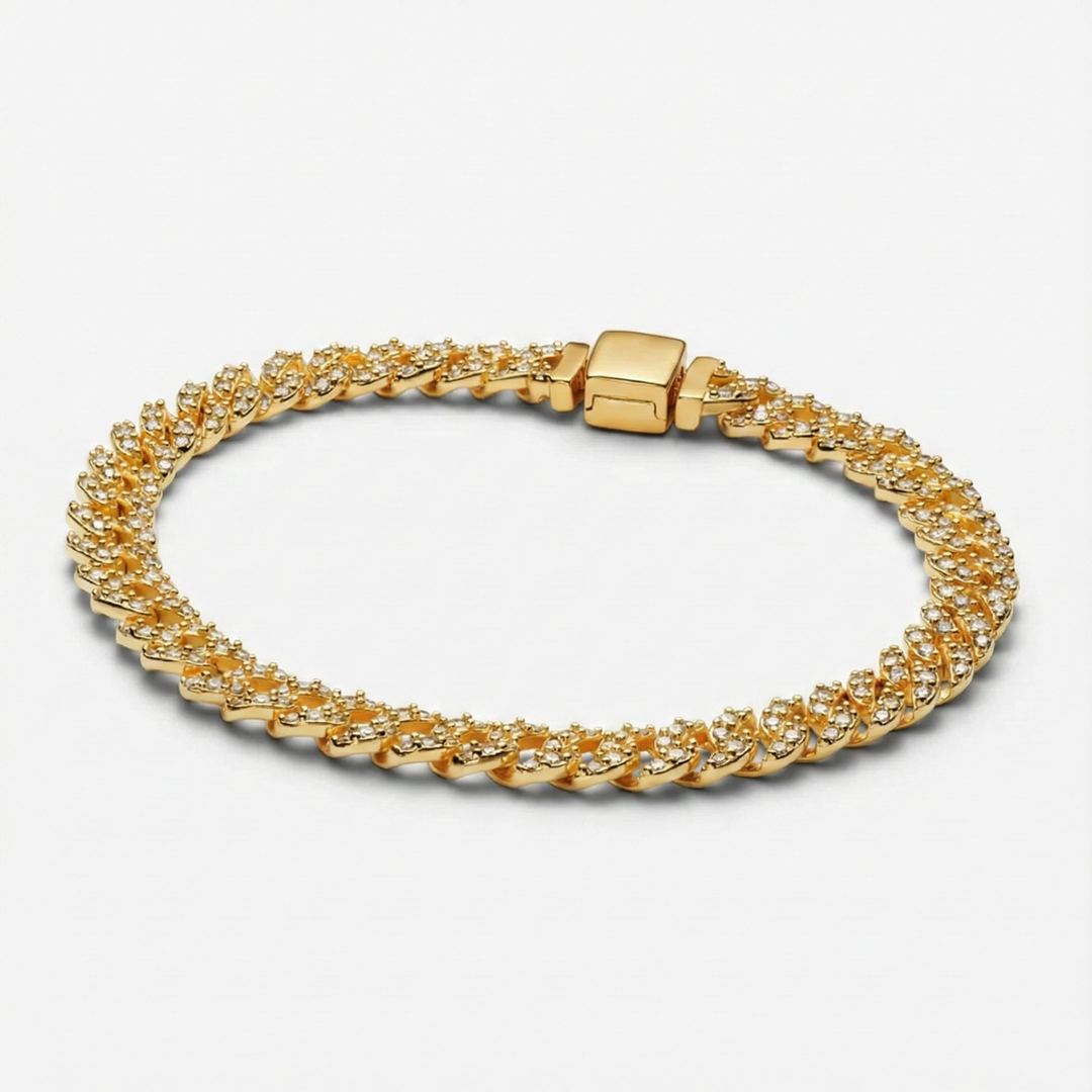 AURO | Cuban Statement Moissanite Bracelet