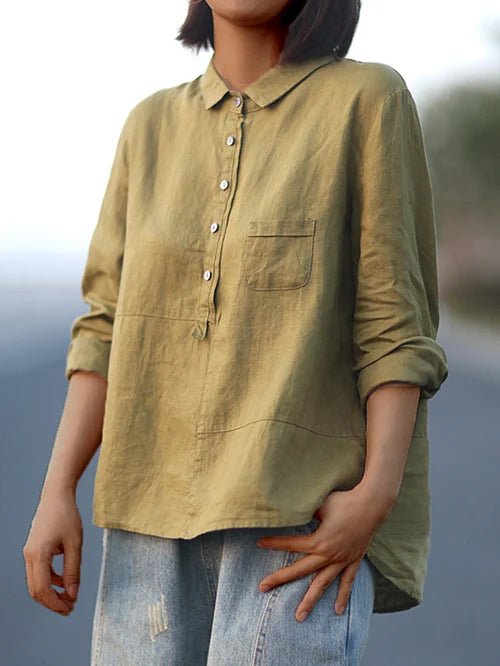 Ava I Women's Linen Long Sleeve Shirt